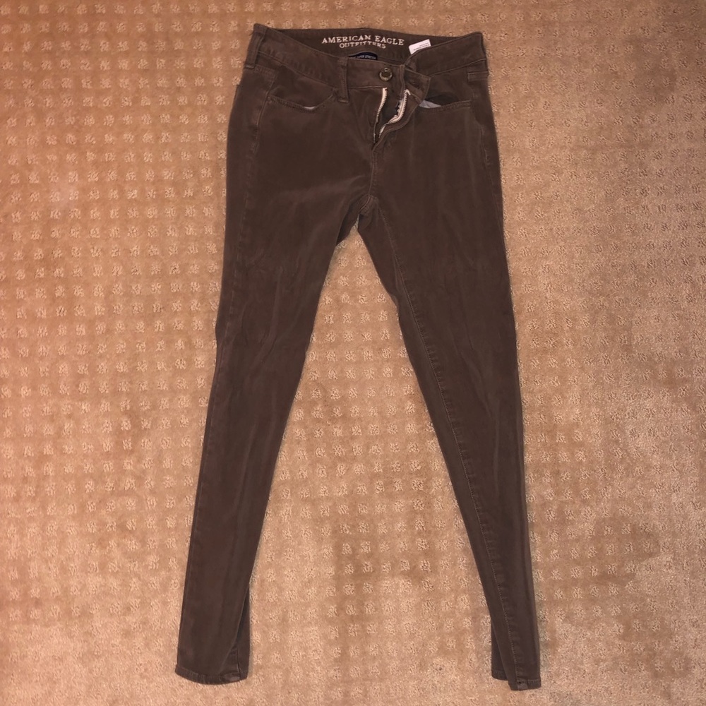 American eagle brown jeggings